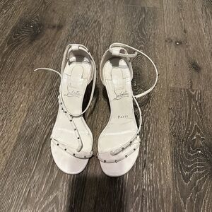 Christian Louboutin Ivory Strappy Heels